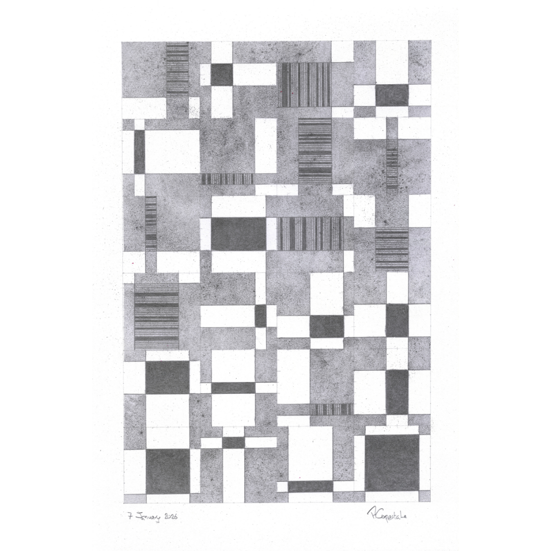 Dice Drawing #13 ‘Carry on from where you left off’ (2026)